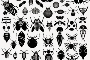 Love bugs breathe air symbol mensch fine lines tattoo idea