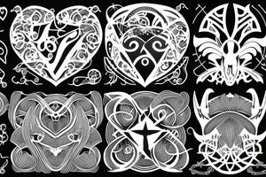 Air symbol with love fine lines small tattoo idea
