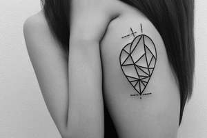 Air symbol with extra line crossing it and little heart type icon overlayed or integrated somehow tattoo idea