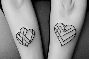 Air symbol with extra line crossing it and little heart type icon overlayed or integrated somehow tattoo idea