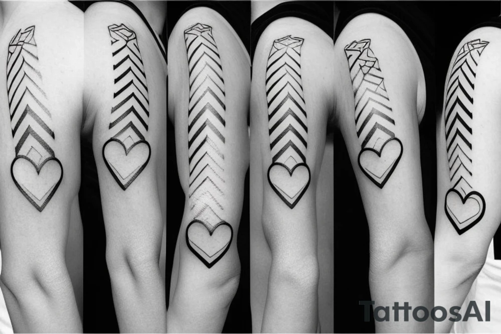 Air symbol with extra line crossing it and little heart type icon overlayed or integrated somehow tattoo idea