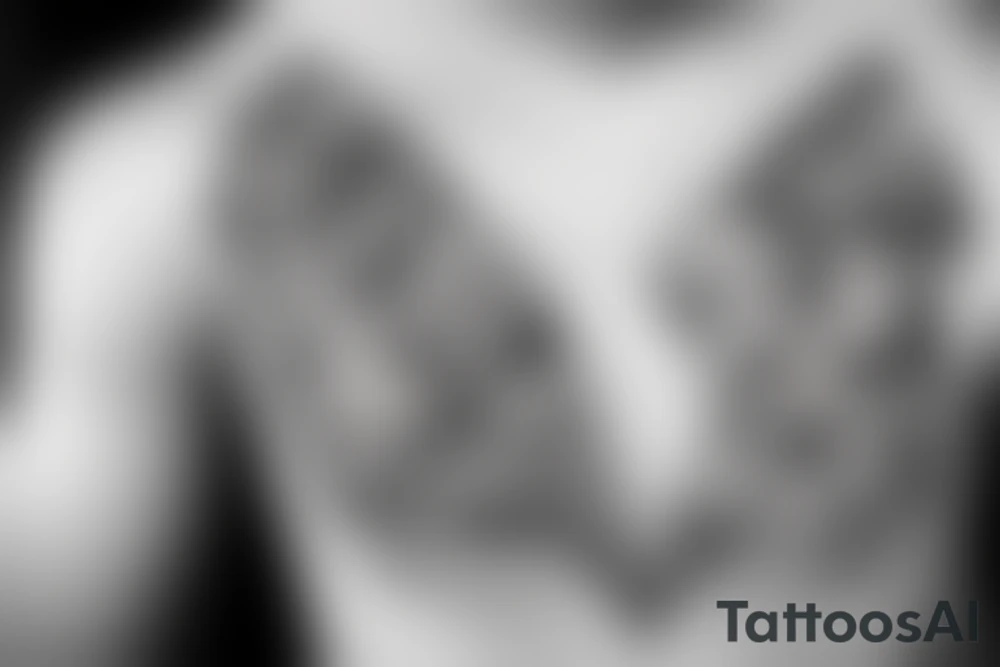 Air symbol triangle shape is core with extra line crossing it and little heart type icon overlayed or integrated somehow. Symbols and super fine lines tattoo idea