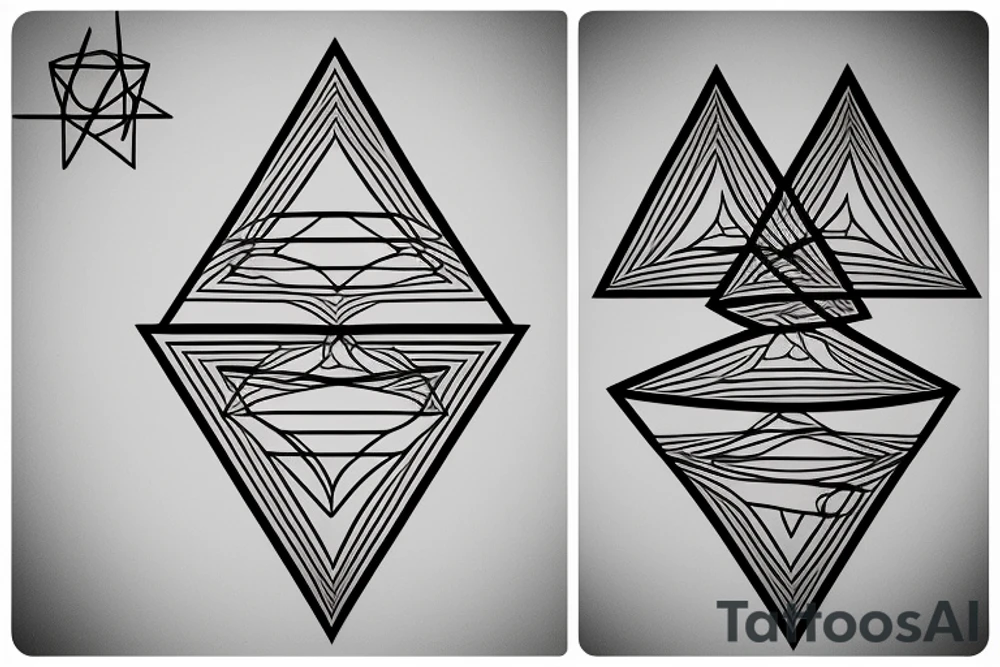 Triangle with two parallel lines crossing it parallel to the base. Air symbol sacred geometry tattoo idea Triangle with two parallel lines crossing it parallel to the base. Air symbol sacred geometry tattoo idea