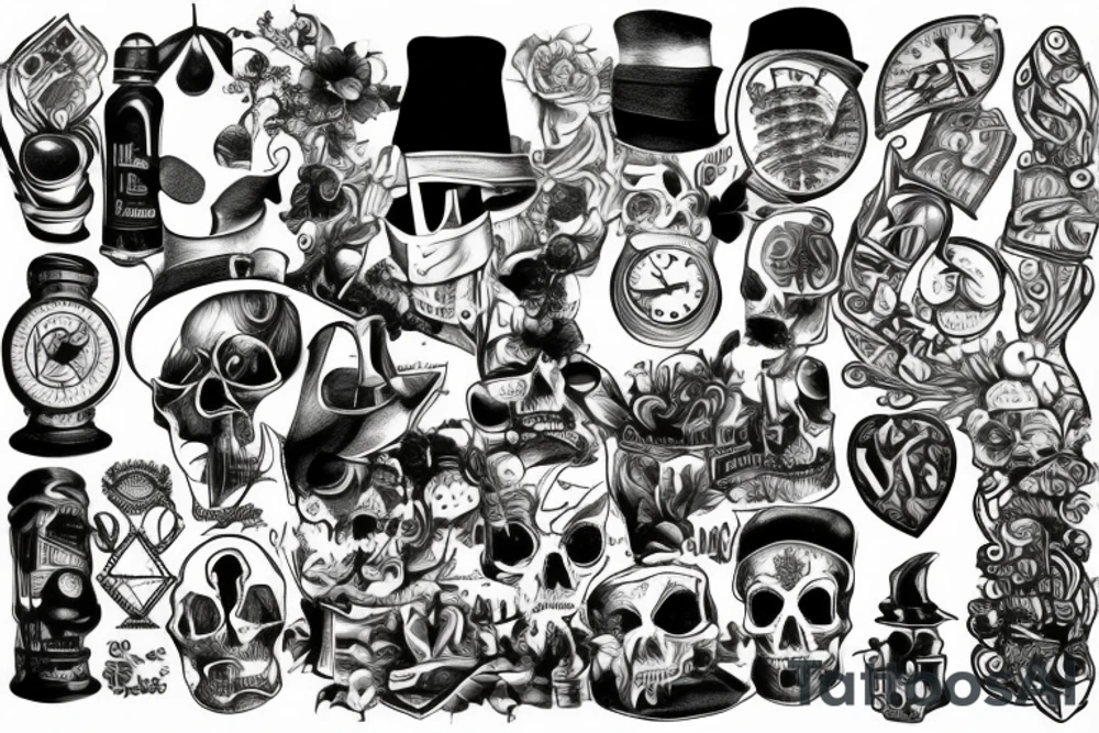 shades of the town tattoo idea