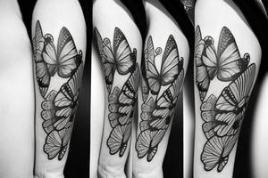 butterfly tattoes with a touch of flower tattoo idea