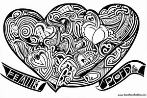 A Heart in a Food Processor cut away a small Piece of the Heart. Fineline Style tattoo idea