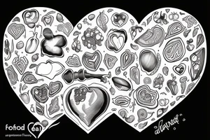 A Food Processor containing a Human Heart. Fineline tattoo idea