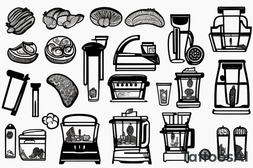 A Food Processor tattoo idea