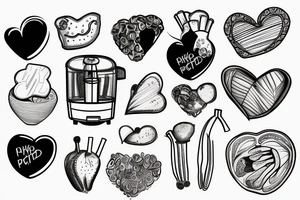 A Food Processor Processing a heart tattoo idea