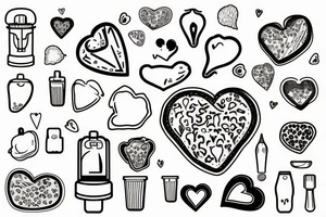 A Food Processor Processing a heart tattoo idea