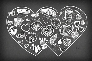 A Food Processor Mixing a heart tattoo idea
