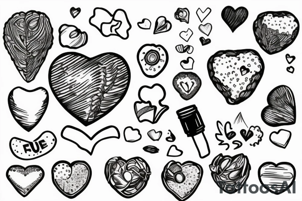 A Food Processor Mixing a heart tattoo idea