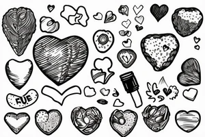 A Food Processor Mixing a heart tattoo idea