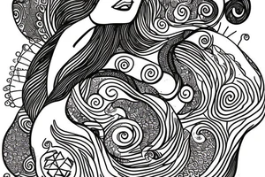 A Whale and Gustav Klima Virgin tattoo idea