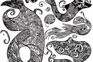 A Whale whos Belly Portraits Gustav Klimt Virgins Or mermaid tattoo idea