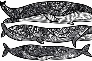 A Whale in fineline tattoo idea