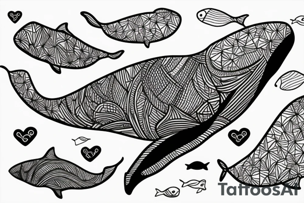 A Whale in fineline tattoo idea