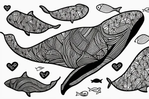 A Whale in fineline tattoo idea