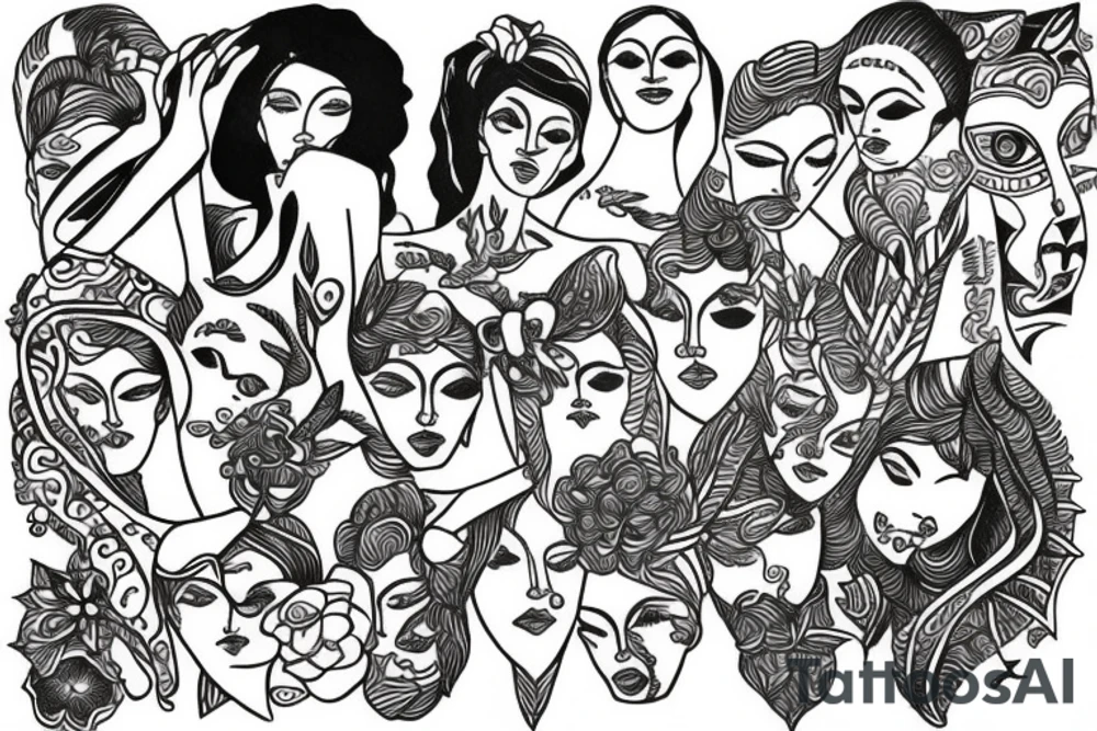 Human Unity and togetherness tattoo idea