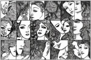Human Unity hugging tattoo idea