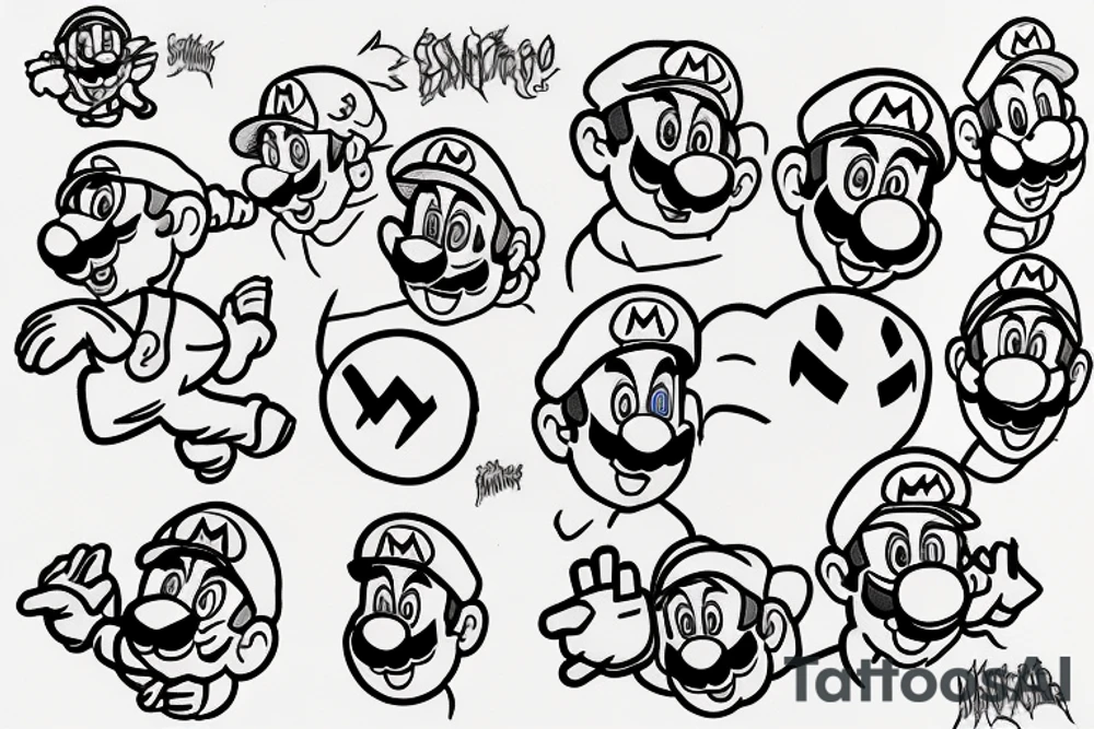 Super mario tattoo idea