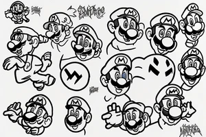 Super mario tattoo idea