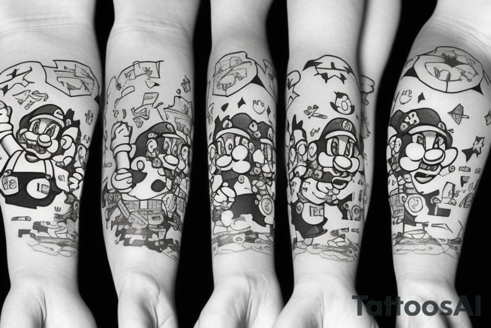 Super mario tattoo idea