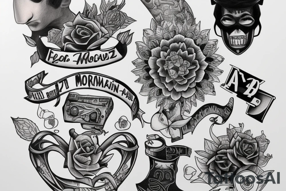 Dedication piece for my son Jacob Morin who passed away august 24 2019. He was 19 years old tattoo idea