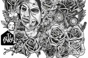 Dedication piece for my son Jacob Morin who passed away august 24 2019. He was 19 years old tattoo idea