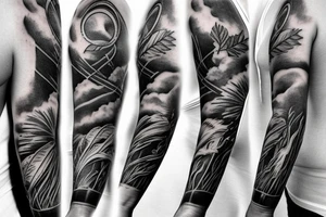 farming sleeve tattoo idea