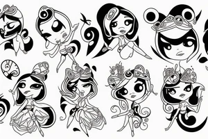 Ladybug princess character tattoo idea