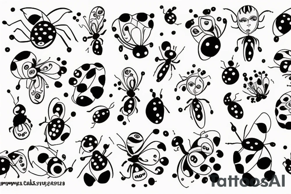 Ladybug princess character tattoo idea