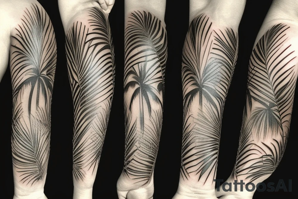 Palm trees tattoo idea