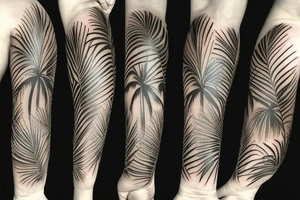 Palm trees tattoo idea