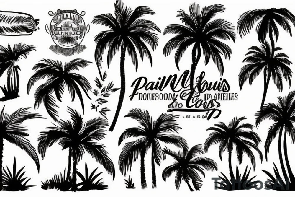 Palm trees tattoo idea