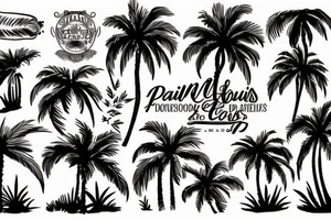 Palm trees tattoo idea