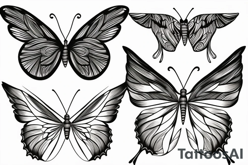 Butterfly with kintsugi wings tattoo idea