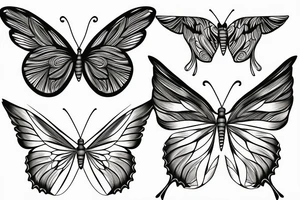 Butterfly with kintsugi wings tattoo idea