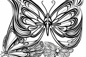 Butterfly with kintsugi wings tattoo idea