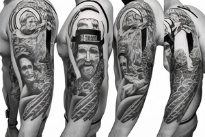 Sleeve with God, Family, Country, and The Ohio State University tattoo idea