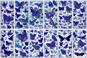 Butterfly pottery wings blue white gold ming vase tattoo idea