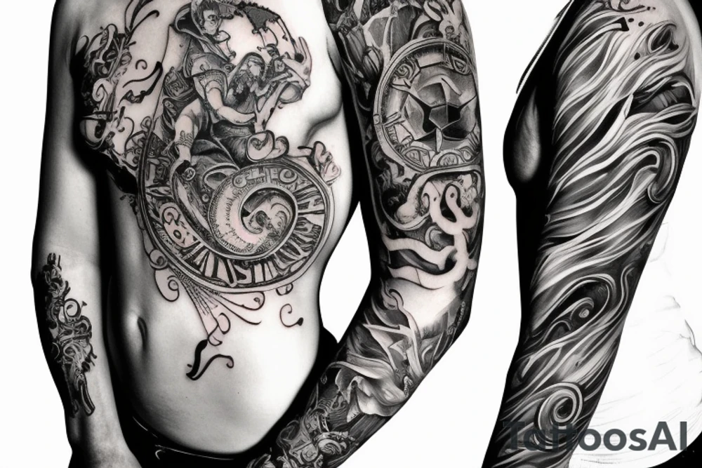 Sleeve on Christianity tattoo idea