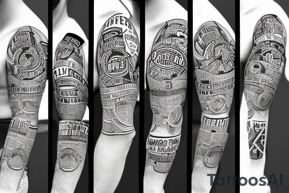 The Ohio state university sleeve tattoo idea