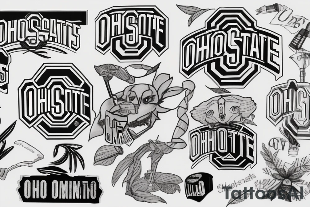 The Ohio state university sleeve tattoo idea