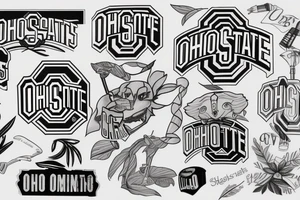 The Ohio state university sleeve tattoo idea