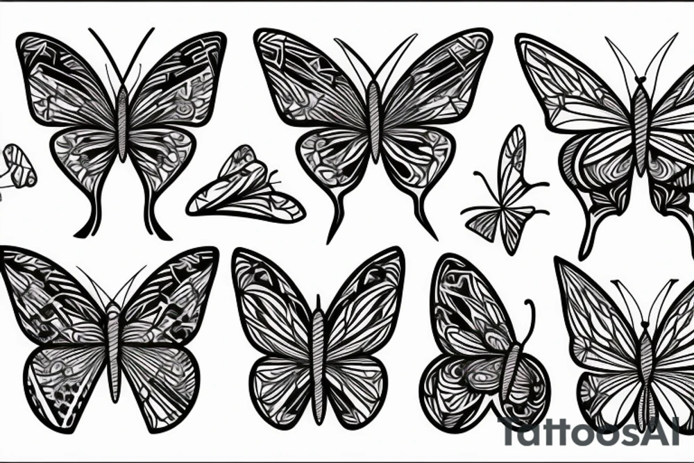 Kintsugi butterfly tattoo idea
