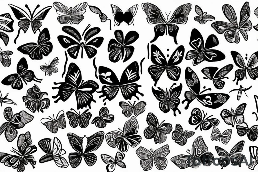 Kintsugi butterfly tattoo idea