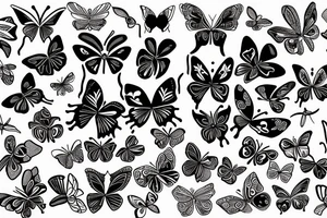 Kintsugi butterfly tattoo idea