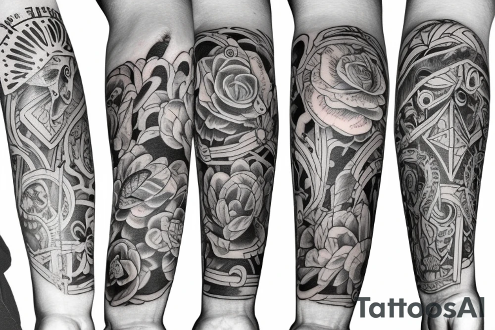 Family sleeve tattoo idea