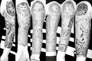 Family sleeve tattoo idea